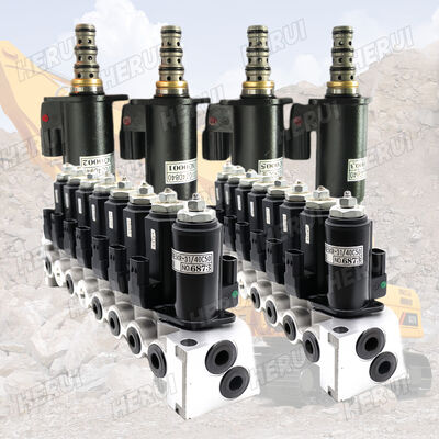 Excavadora Solenoide Solenoid Valve Coil Block Set Excavator Solenoid Valve for  Hyundai  Hitachi Doosan