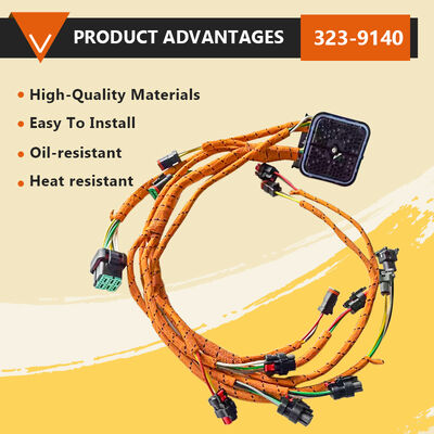 320D Excavator Diagnostic Cable Engine C6.4 Comprehensive Test Wiring Harness for  E320C E320D Injector Harness