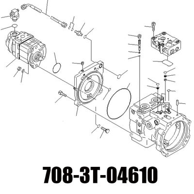 New Mini Excavator PC78US-6  Main Pump Hydraulic Gear Pump 708-3T-04610 for Komatsu PC78 Pilot Gear Pump 7083T04610